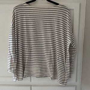 Eileen Fisher Striped Long Sleeve Top size M